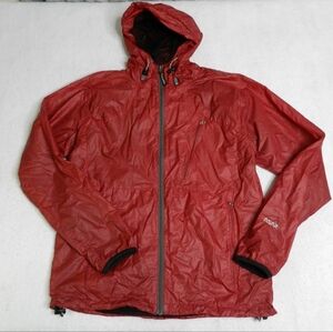 VINTAGE Khumbu ASAR Jacket Mens Size Large Red Mesh Lined Windbreaker Hooded